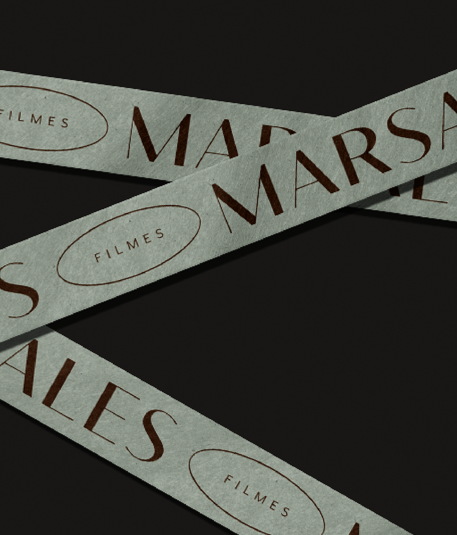 Identidade visual da Marsales Filmes aplicada em fitas impressas